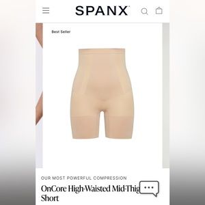 Spanx OnCore High-Waisted Mid-Thigh Short